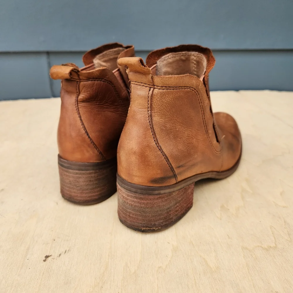 Korks Tasha Brown Leather Ankle Bootie - Size 6 M - Picture 7 of 11